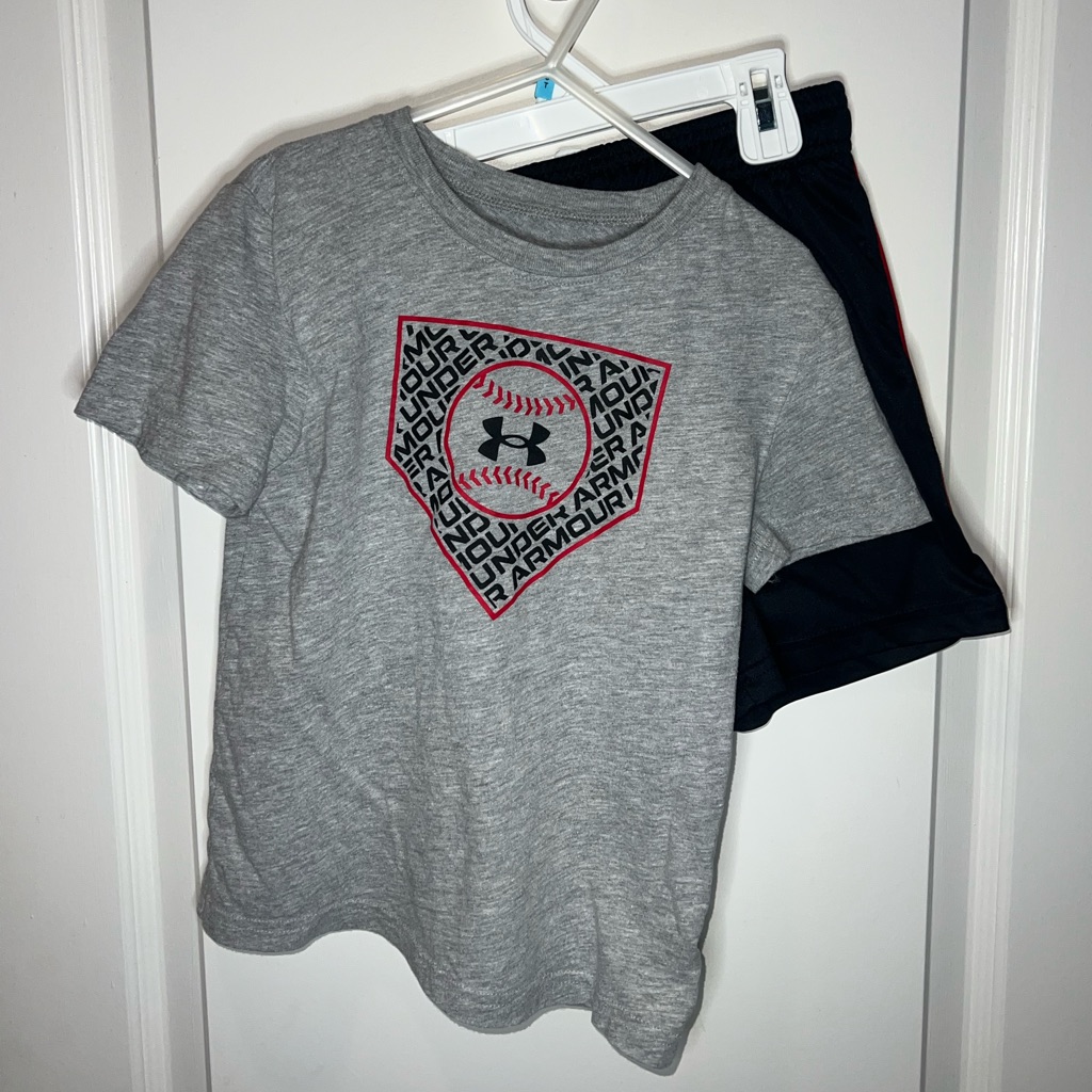 Under Armour Boys Shorts Set. Baseball Themed.